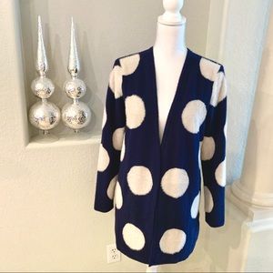 Polka Dot Cardigan Coat